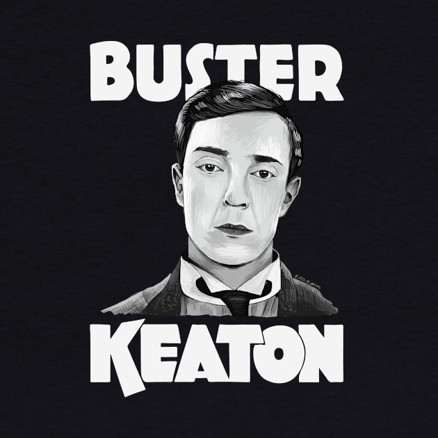Buster Keaton Illustration Portrait by burro tees! by burrotees